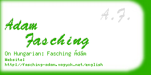 adam fasching business card